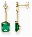 Thomas Sabo H2177-971-6 Drop Stud Earrings Green and White Jewellery