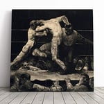 Big Box Art Canvas Print Wall Art George Bellows A Stag at Sharkey's | Mounted & Stretched Box Frame Picture | Home Decor for Kitchen, Living Room, Bedroom, Hallway, Muli-Colour, 14x14 Inch