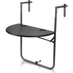 Table de balcon table suspendue 60x40cm table pliante semi-circulaire pliable table suspendue de balcon - Swanew