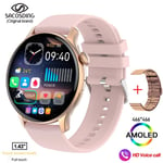 Montre Connectée Amoled Full Touch Pour Hommes Et Femmes,Appel Bluetooth,Fitness,Étanche Ip68,Horloge Et Boîte,Android Et Ios,2023 - Type Sa-Alpha-1 S Gold B