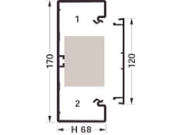 Hager Trunking Brh 70172/1 Ph Bottenhöjd 70 Mm, Bredd 170 Mm, Längd 2000 Mmperlehite Ral 9016 Halogenfri Plast - (2 Meter)