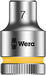 Wera 05003552001 8790 HMB Douille Zyklop à emmanchement 3/8", 7.0 mm, Argent/jaune