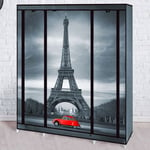 Armoire de rangement penderie pliable vêtements en tissu paris dressing xxl