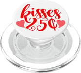 25 Cent Kisses Funny St Valentin Kissing Booth Kiss Love PopSockets PopGrip pour MagSafe