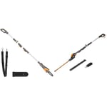 WORX - Elagueuse/tronçonneuse sur tige télescopique 20V - WG349.9 -⌀ 20 cm & Taille-haies électrique sans fil - Taille-haies Télescopique - Léger et Ergonomique - 45 cm