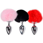 Alive Plug anal en métal Fluffy L - Couleur : Rose