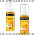 2 X Neutrogena Clear and Soothe Mousse Cleanser For spot-prone Skin 150ml