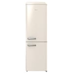 Hisense RB390N4RYDUK Freestanding Retro Fridge Freezer, Total No Frost-Inverter Compressor-300 liters-60cm Wide-Bright Beige-D Rated