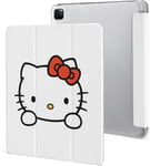 Étui Pour Ipad Pro 2021 Hello Kitty 12,9 Pouces, Type Ordinateur Portable, Support À Trois Volets Avec Porte-Stylo, Réveil/Veille Automatique