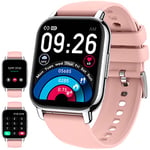 IDEALROYAL P66 Montre Connectée Femme avec Appel Bluetooth, 1,85" HD Smartwatch Sport Podomètre Cardiofrequencemetre Tension Arterielle, IP68 Etanche Smart Watch pour iOS Android