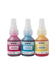 Brother BT5000CL Value Pack - 3-pack - yellow cyan magenta - original - ink refill - Blækrefill Cyan