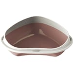 105355 Bac à litière d'angle pour chats shuttle angolare 49cm plusieurs couleurs Couleur: Rose