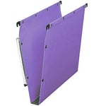 L'oblique az Dossiers suspendus AZV en carte Canson lilas - pour armoire fond 30 mm lot de 25