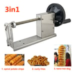 Manual Curly Fries Twister Hot Dog Spiral Potato Cutter Tornado Potato Slicer