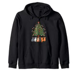 Cats Christmas Holiday Party Decorations - Ugly Christmas Zip Hoodie