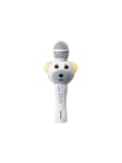 Lenco BMC-060WH - Karaoke microphone with Bluetooth® SD slot lights Aux out- White