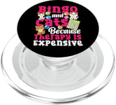 Bingo Player Cat Bingo And Cats Because Therapy Is Expensive PopSockets PopGrip for MagSafe