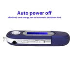 (Blue)Mini MP3 Player With FM Radio Portable Music MP3 USB Player With LCD