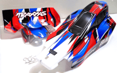 Traxxas Bandit Buggy XL-5 VXL Body Shell & Wing Red & Blue + Mount