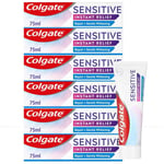 Colgate Sensitive Instant Relief Whitening Toothpaste Whiter Teeth Pack 6 x 75ml