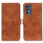 KHAZNEH Motorola Moto G62 5G PU Leather Telefonfodral - Brun