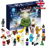 Christmas Minecraft Figure 24 Days Countdown Advent Calendar 2023 Surprise Gift