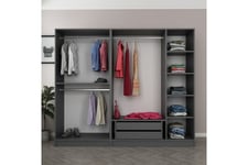 Fruitland Garderobe 225 cm - Antrasitt Garderobeskap & klesskap