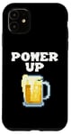 Coque pour iPhone 11 Mug à bière pixelisé Power Up