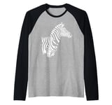 Cute zebra head in the Sahara Children Men Women Zebra Raglan Baseball Tee