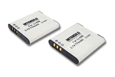 INTENSILO 2x Li-Ion Batterie 770mAh (3.7V) pour caméra Olympus Stylus Tough TG-860 comme NP-150, Li-50B,GB-50.
