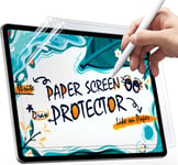 2 Unités Protection Écran pour iPad Pro 12.9 Pouces 2022/2021/ 2020/2018, Protecteur D'écran en PET Papier Mat pour Dessiner, Anti-lumière bleue/Anti-Reflet/Anti-empreintes Like Paper