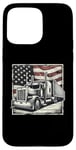 iPhone 15 Pro Max Semi-Trailer Trucker Big Rig American Flag Truck Driver Case