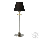 Anna Bordslampa Liten Krom/Svart Lampskärm 45cm