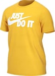 Nike Men's Shirt M NSW Tee Just Do It Swoosh, University Gold/White, AR5006-739, 2XL