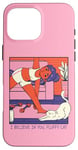 iPhone 16 Pro Max Fluffy Cat Yoga Stretch Cozy Home Yoga Cute Retro Comic Case