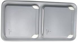 Legrand, Plexo 069744 Classic 069744 Double prise murale avec terre pour pièces humides 16 A/250 V IP44 IK07 Gris