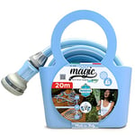 Magic Blue Hose Tuyau D'arrosage, 20 Mètres, Flexible Tuyau, Tuyau D'eau Extensible Tuyau Eau Jardin, Irrigation Hose