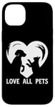 Coque pour iPhone 14 Plus T-shirt Love All Pets Animals Are Friends Too pour homme et femme