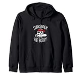 Surrender The Booty Pirate Skeleton Joke Festival Men Women Zip Hoodie