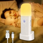 Memkey - Veilleuse Led Adulte Rechargeable, 2000mAh Lampe Detecteur De Mouvement Interieur, Luminosité Réglable Sur 5 Niveaux Très Adaptée Aux Enfant