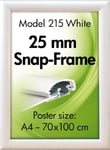 Alu Plakatramme, Snap-frame, 50 x 70 cm, Hvid