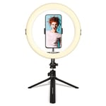 AgfaPhoto Ring light Realiview ARL11-11'' LED Ring light with tripod - The light ring for photos, selfies, videos, Youtube, makeup and TikTok, compatible with smartphones