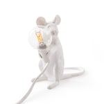 Seletti Mouse Lamp Mac Sitting Bordslampa USB vit