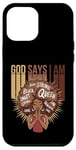 Coque pour iPhone 12 Pro Max Black Queen God Says I Am Strong Mélanine Afro Femme