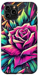 iPhone 11 Pro Floral Rose Botanical Art, Vibrant Street Style, Love Roses Case