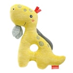 Fehn Baby Ring Hochet Dino – Jouet de motricité avec hochet – Jouet en peluche pour l'apprentissage ludique de la petite enfance – Jouet pour bébé & fidèle compagnon pour bébés et tout-petits à partir