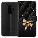 Samsung Galaxy S9+ Sort Lommebokdeksel Elegant Rosett