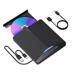 USB 3.0 Typ-C Extern DVD RW CD-brännare Läsare Spelare Extern Optisk Enhet för PC Laptop D