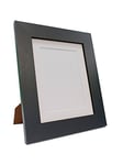 FRAMES BY POST Metro Black Photo Picture Poster Frame with White Mount 60 x 80cm For Pic Size 50 x 70cm (Plastic Glass)