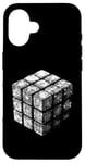 Coque pour iPhone 16 Magic Cube 3D Wireframe – Vintage Magic Cube Lover